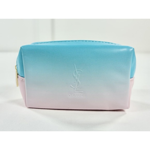 Yves Saint Laurent (YSL) Beauté Handbags - New YSL Beauté Cosmetic Bag Blue Pink Ombré Gradient Pouch Limited Edition GWP